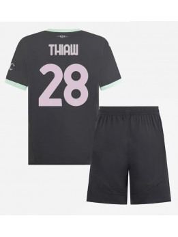 AC Milan Malick Thiaw #28 Ausweichtrikot für Kinder 2024-25 Kurzarm (+ Kurze Hosen)